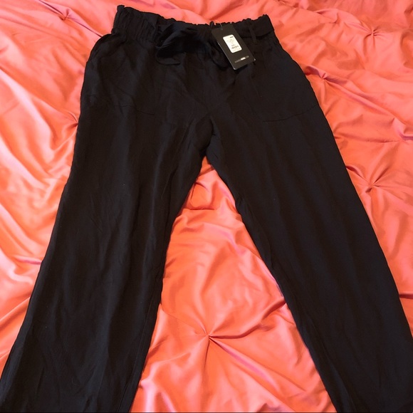 Fashion Nova Classic Tie Waist Pants - Picture 2 of 5